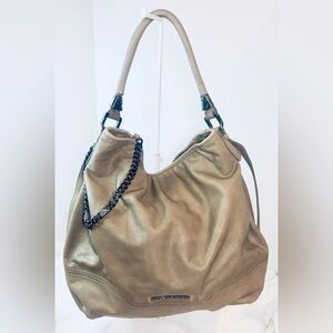 Burberry Boho Chic Hobo Shoulder Leather Bag ~ Beige ~